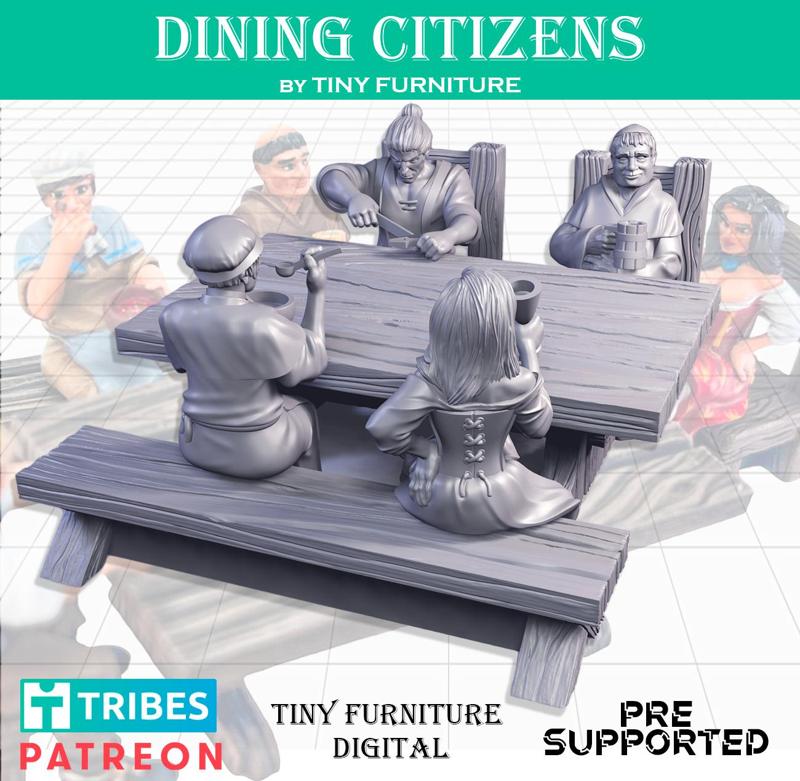 Dining citizens (SITTING FOLKS)