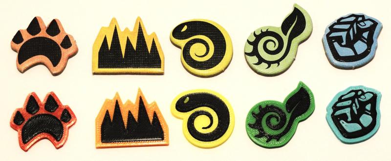 Spirit Island Multicolor Hazard Tokens