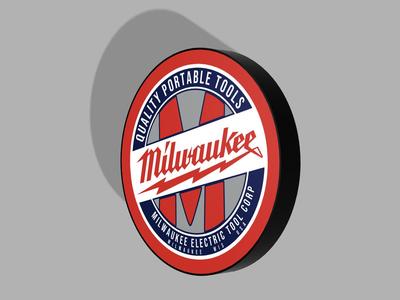 Milwaukee Tools RETRO LED Lightbox Sign