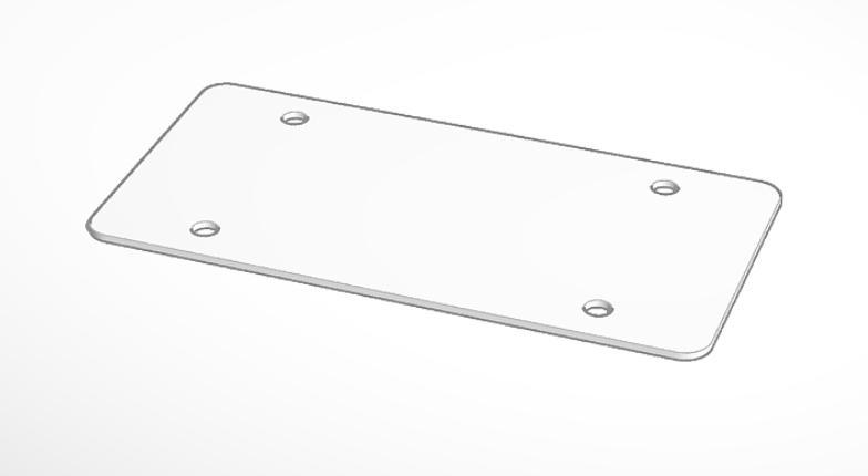 Small License Plate Template
