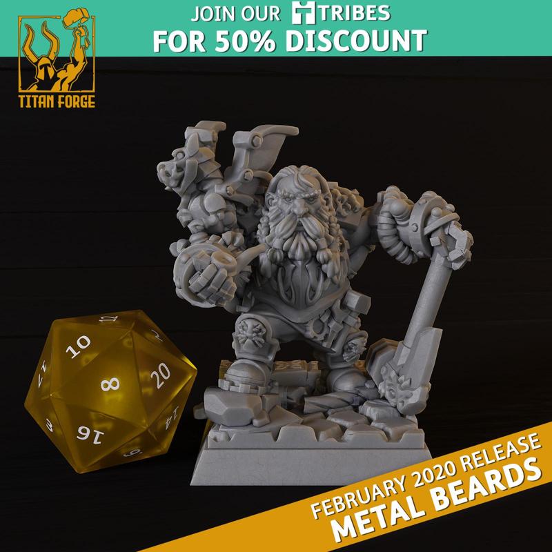 Gargy Dragon Engineer - Metal Beards - Titan Forge Miniatures February 2020