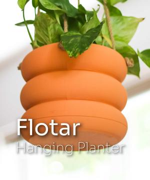 Hanging Planter Pod with Twist-Off Drain Plate 