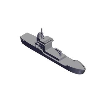1/700 Scale Type 404 Elbe-class replenishment ship.stl