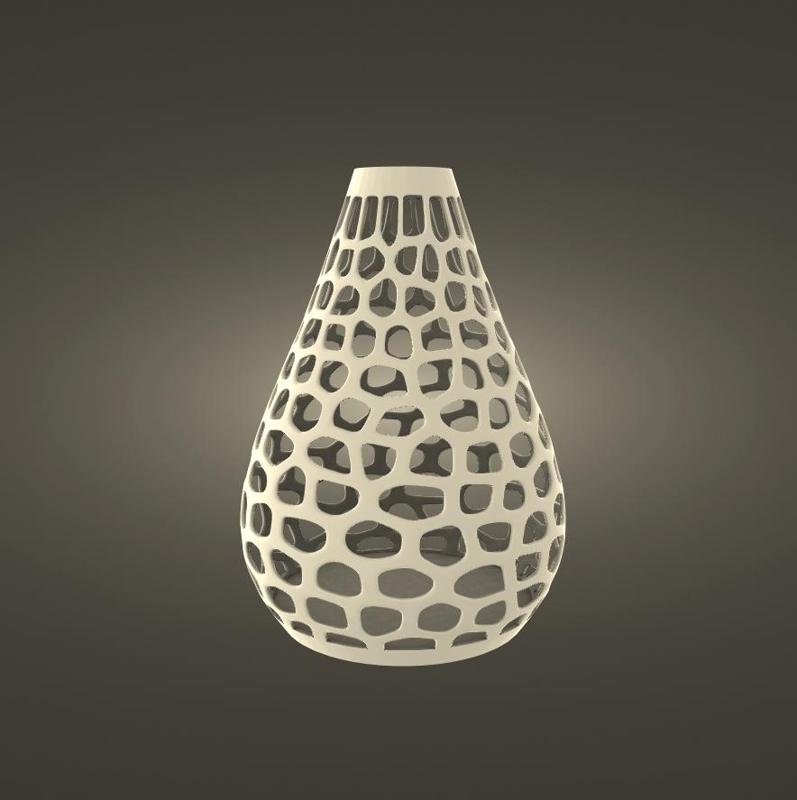 MODERN MINIMALISTIC OPEN VASE VORONOI