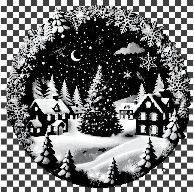 Christmas Decoration Window Picture 