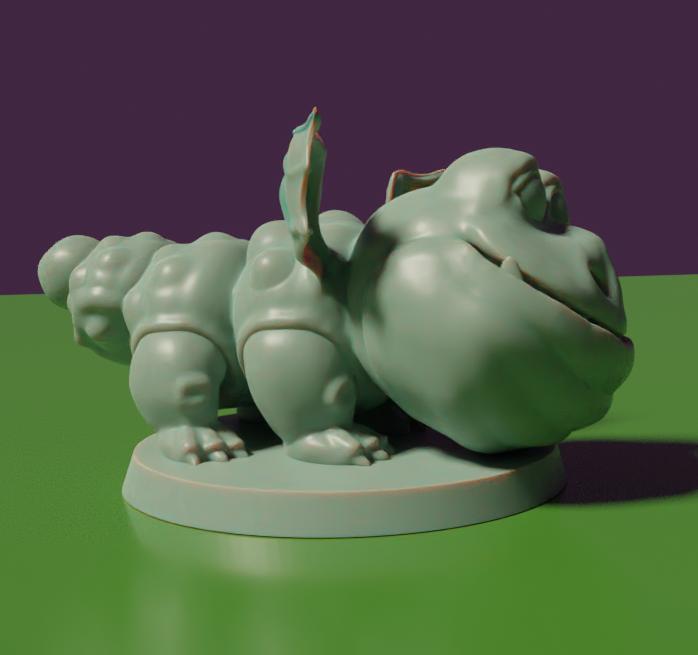 ROCK SPITTING DRAGON - BURPLE - MINIATURE FOR TABLETOP GAMES
