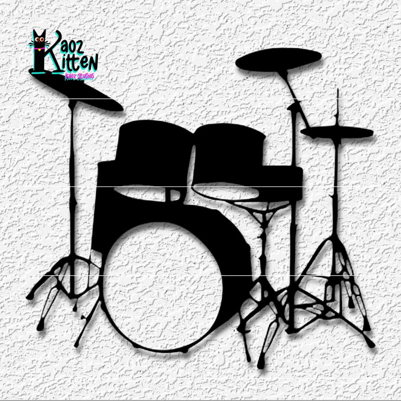 drum set wall art musician decor