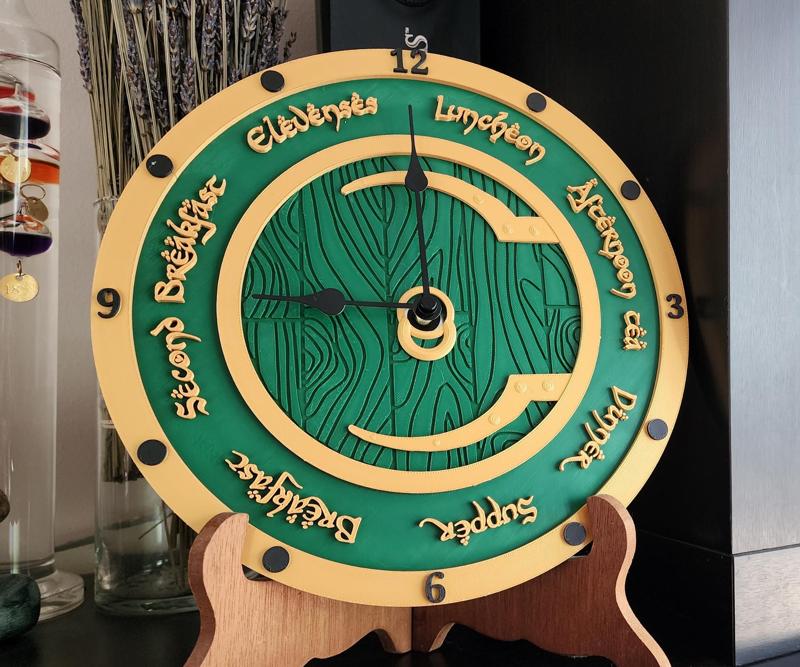 Nerdy Clocks - Cozy Shire (easy multicolor printing!)