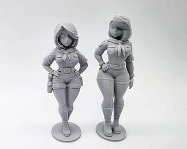 2 Female Scout Master Figures   