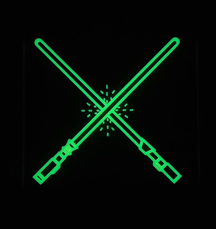Star Wars Neon Line Art - Lightsabers