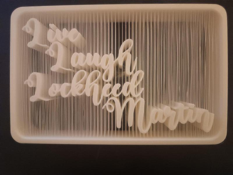 "Live, Laugh, Lockheed Martin" Suspended Sign