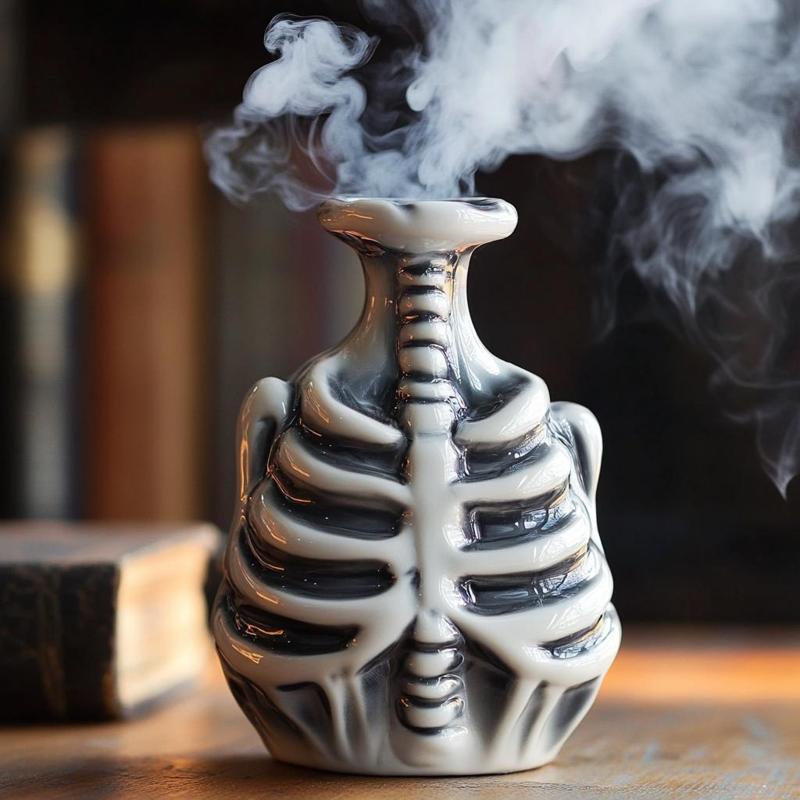 Spooky Skeleton-Shaped Vase for Halloween Decor 