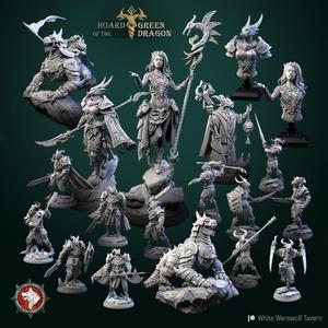 'Hoard of the green dragon' June 2022 release 20 STL's miniatures pre-supported