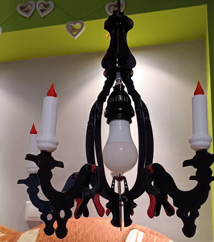 Wrought iron chandelier