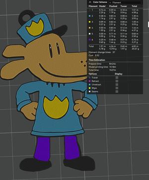 Dog man keychain.3mf