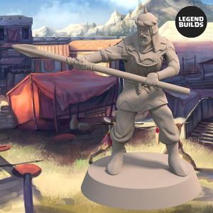 Empire of Jagrad Soldier with Spear - Pose 3 - 3D printable miniature - STL file