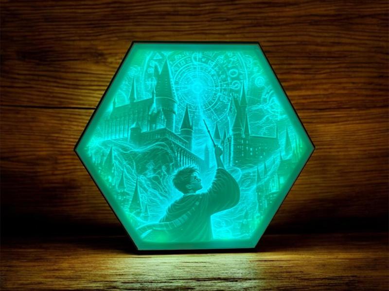 Hexagon Lamp LED RGB - Harry Potter 001