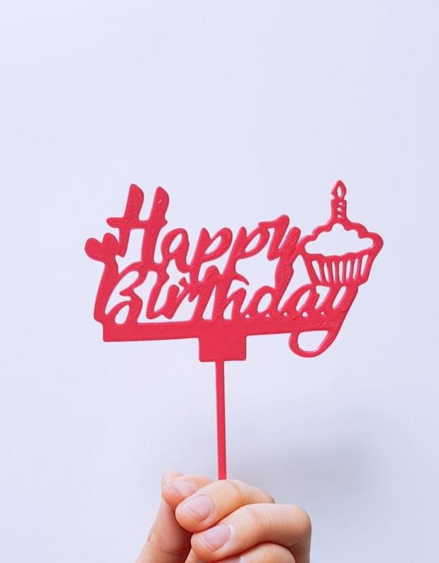 happy birthday topper photo item