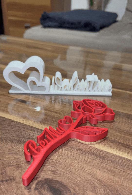 VALENTINES ROSE WITH STAND / BE MY VALENTINE