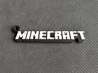 Minecraft logo keychain