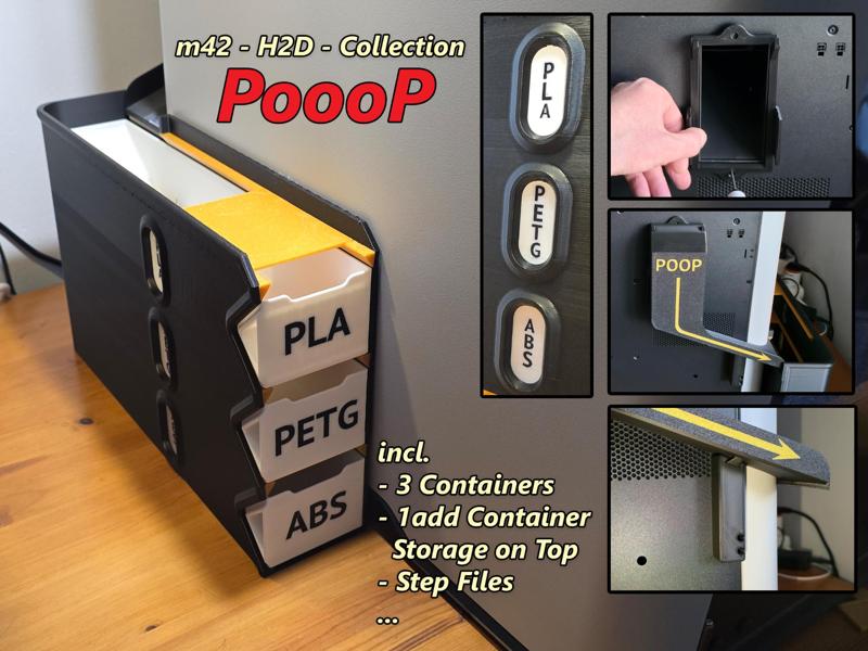 Poop - m42 H2D - Poop Chute and Bin