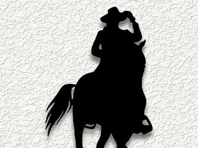 coutry western cowboy WALL ART HOME DECORse.stl