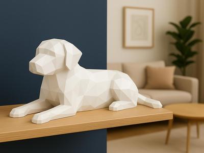 Geometric Labrador Retriever Sculpture – Decor