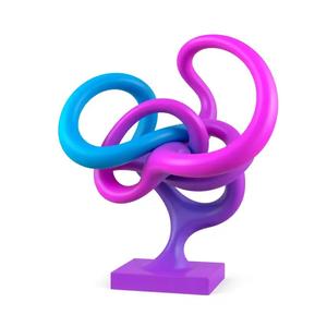 Fluidic Synthwave Sculpture