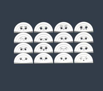 Rainbow expression lot of 16