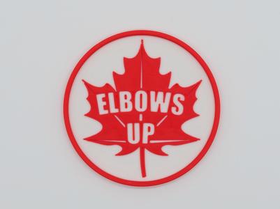 Elbows Up Canada Coaster
