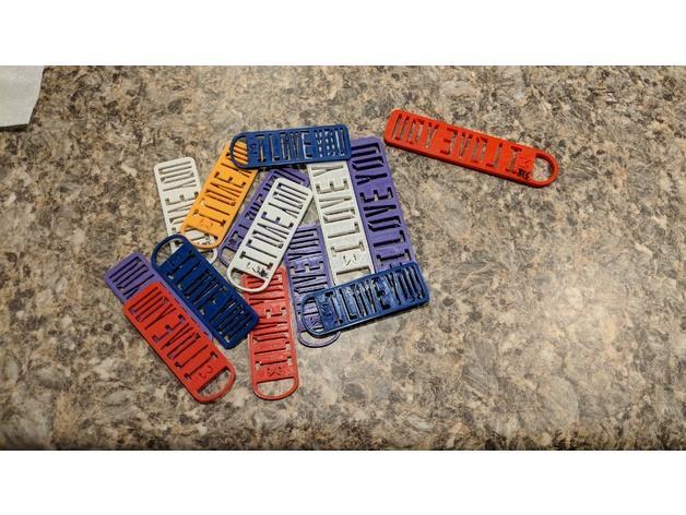 Plates: "I LOVE YOU"