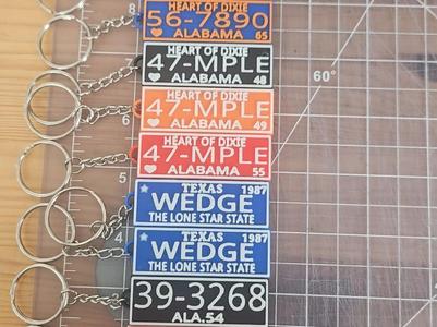 Blank License Plate Keychain