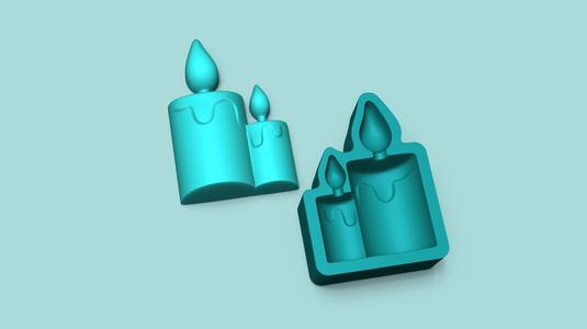 Candle Mold 02 - Silicon Maker - Template