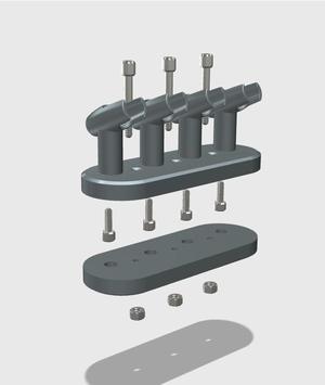 4 Airbrushes wire shelf holder