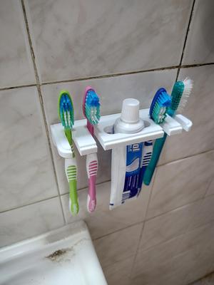 Toothbrush and Toothpaste Holder