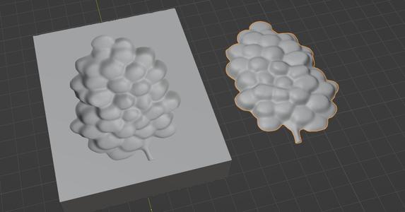 Grape Vine Relief and Mold - 3D Model