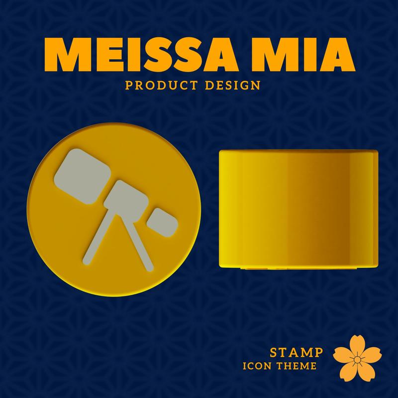 Telescope Stamp – Digital 3D Print File for Stargazing & Celestial Paper Crafts