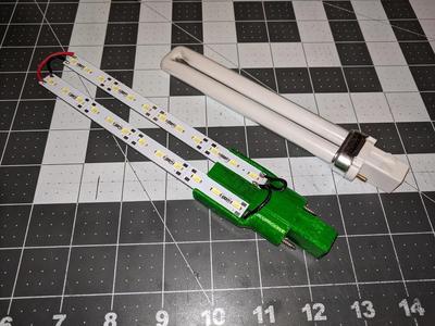 LED Desk Lamp Conversion from 13 Watt Fluorescent Bulb