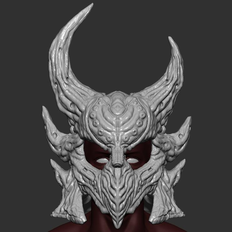 Daedric Helmet STL files Costume Skyrim Cosplay 3D Print Model