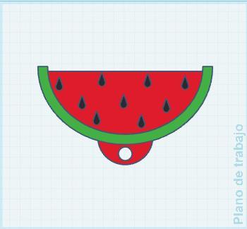 watermelon keychain
