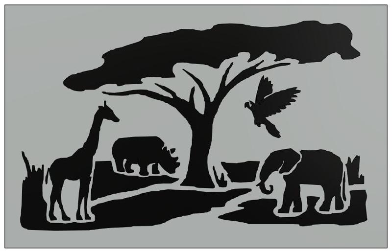 printable poster: jungle motif