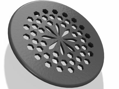 Ventilation grille with 120 mm internal diameter