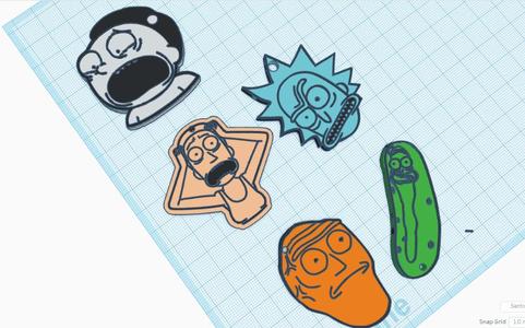 Rick y Morty keychains