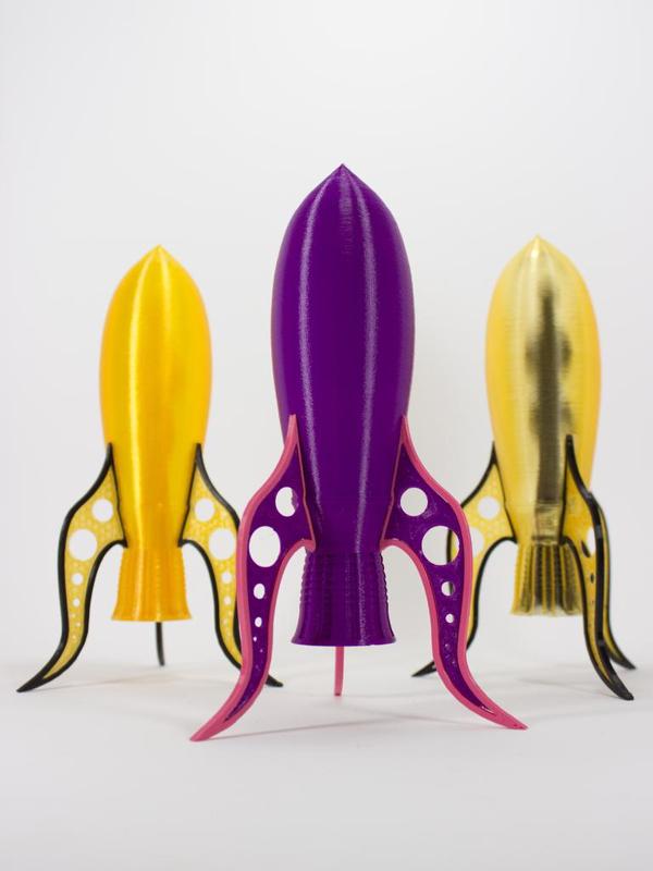 Sci-fi Retro Rocket Solid Variant