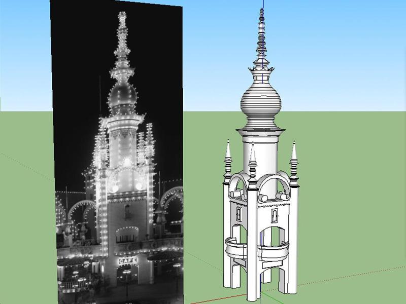Luna Park Side Tower- Coney Island Play Set
