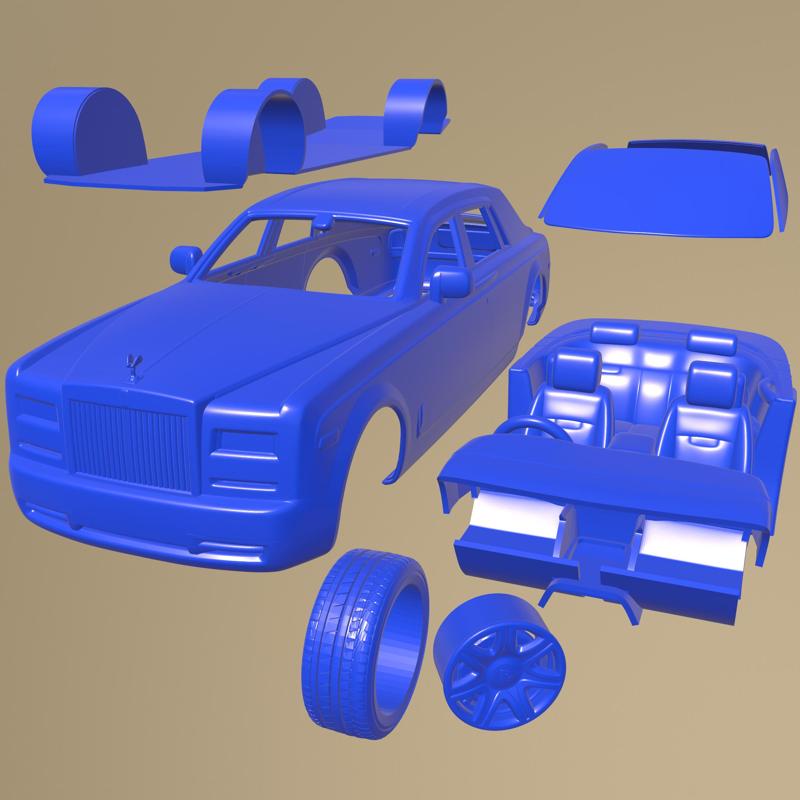Rolls Royce Phantom 2013 PRINTABLE CAR IN SEPARATE PARTS