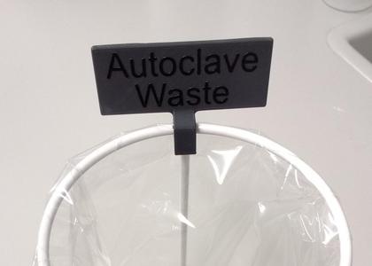 Sign for autoclave waste - Schild für Autoklaviermüll