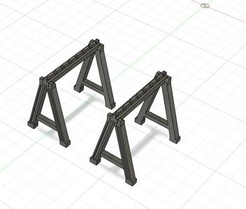 1/18 Tréteaux a peinture / Painting trestles diecast