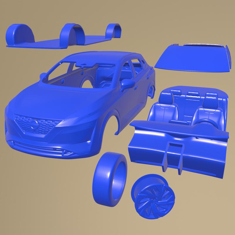 Nissan Qashqai 2022 PRINTABLE CAR IN SEPARATE PARTS
