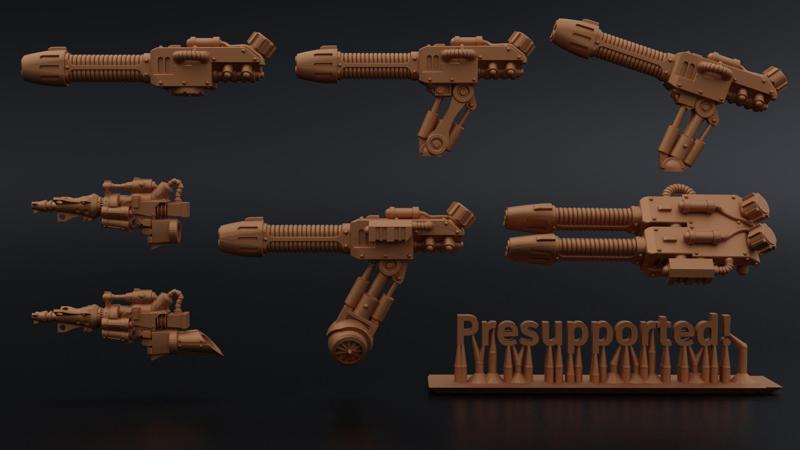 Phased Plasma-fusil and Photon Gauntlet PRESUPPORTED